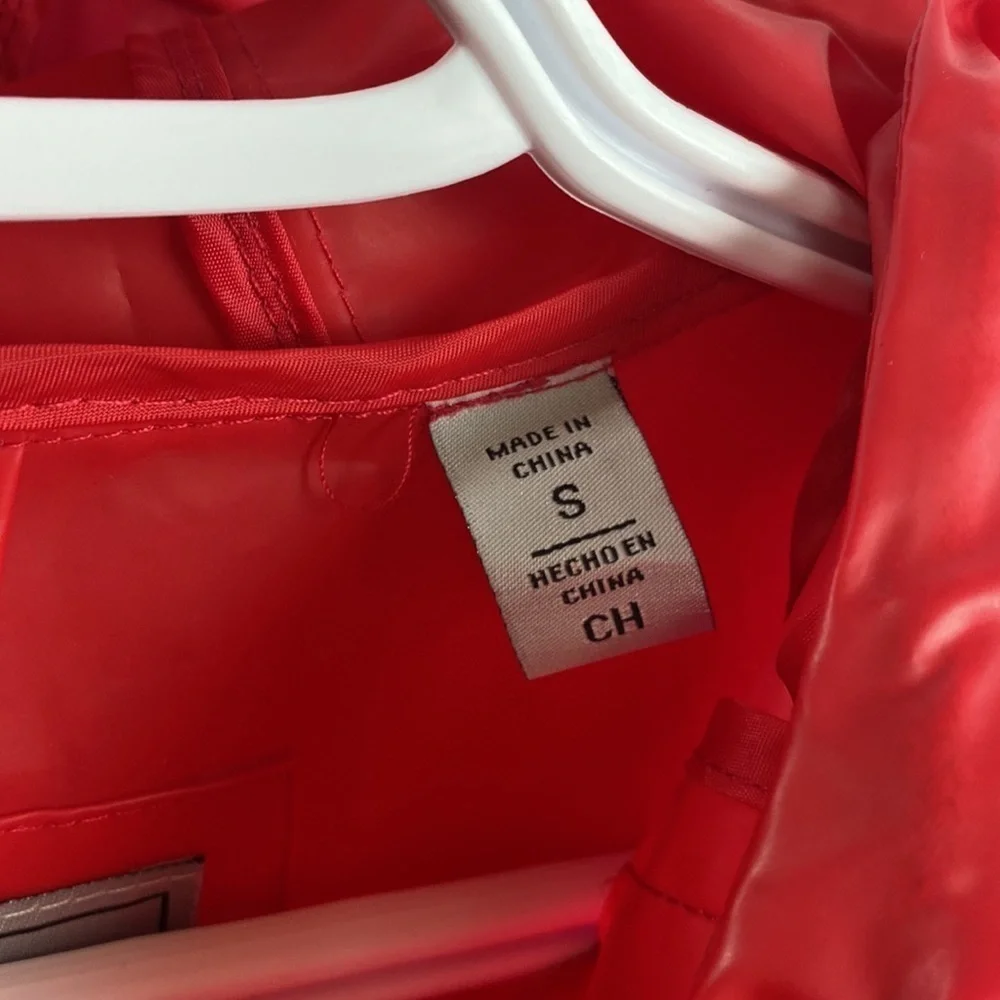 Levi's® Red Translucent Rain Jacket - Size Small - Picture 4 of 12